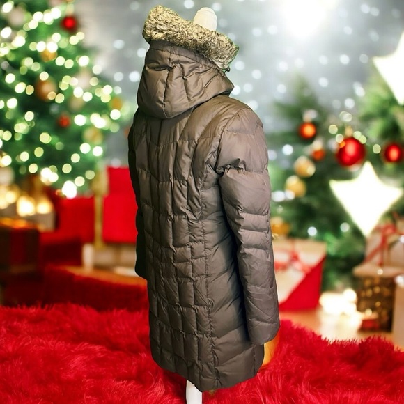 Eddie Bauer ‘Lodge’ Goose Down-Filled Winter Parka in Chocolate Brown Size M - Picture 14 of 16
